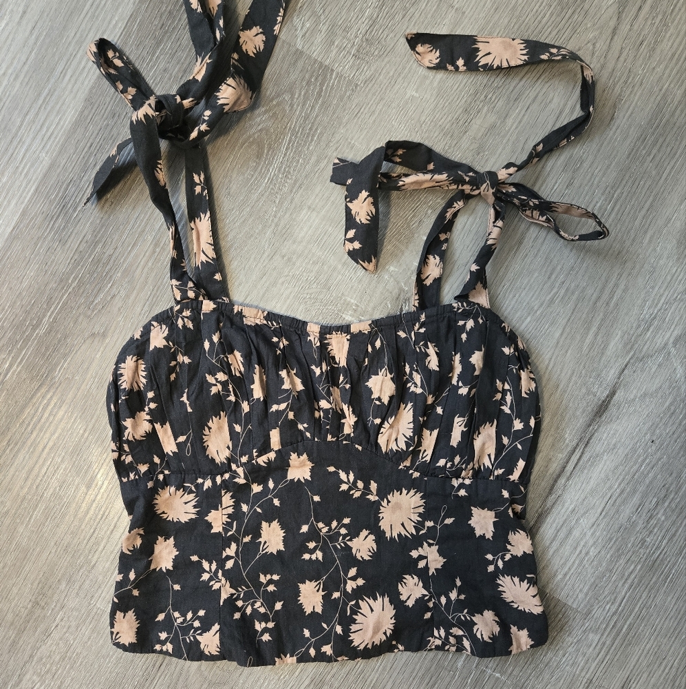 Forever That Girl / Anthropologie bustier tie top, xxs